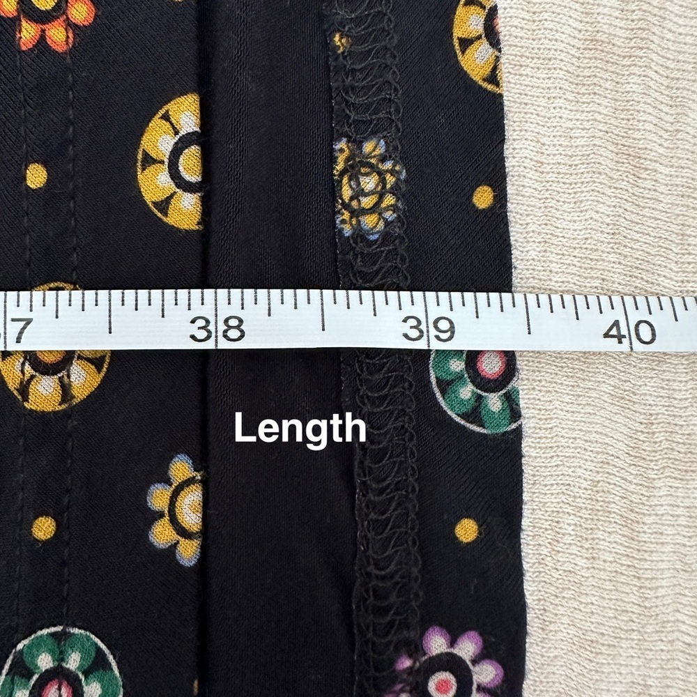 Anthropologie Women’s Maeve Black Floral Rayon 3/4 Sleeve Dress Size XS - Picture 10 of 12